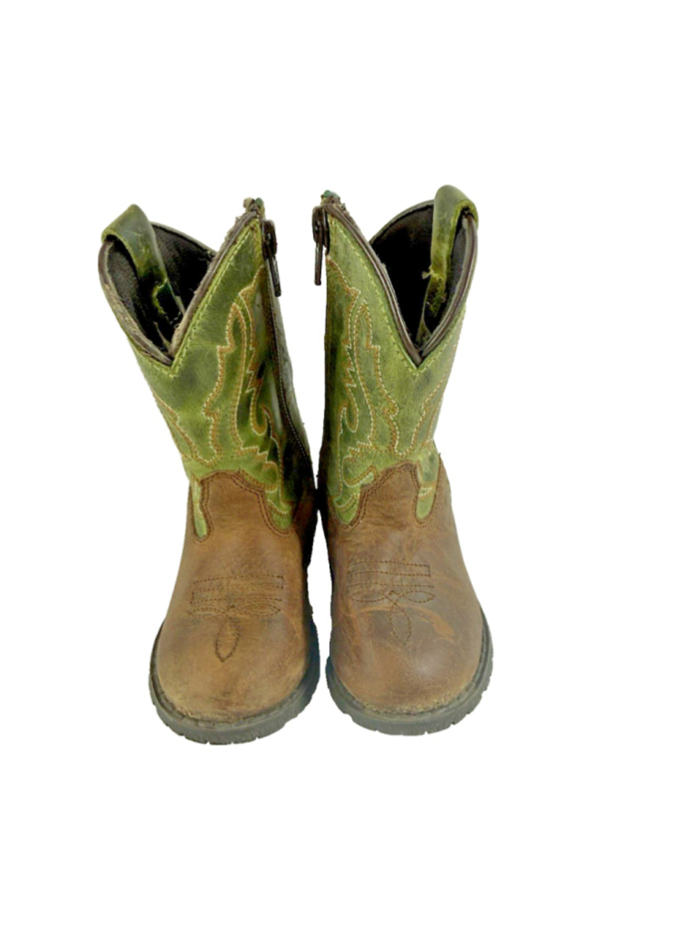 Smoky mountain boots kids sz 7 R brown and green